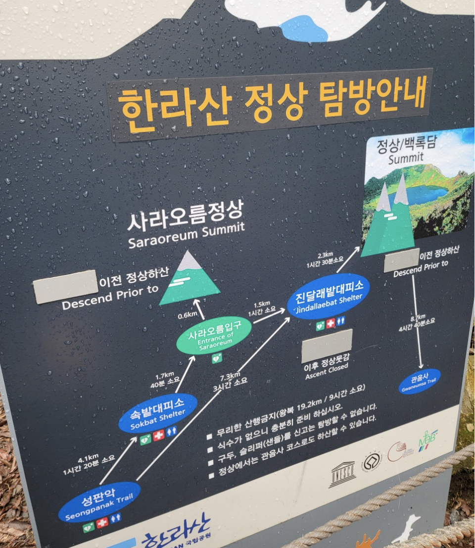 한라산 등반인증서