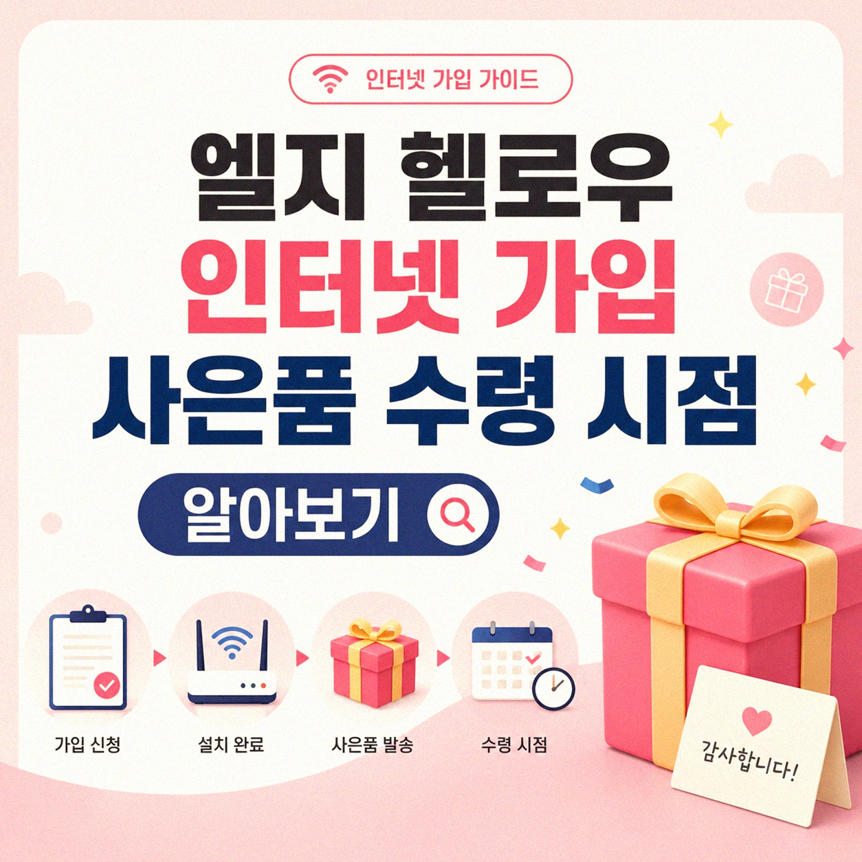 엘지 헬로우 인터넷 가입 시 사은품 언제 받을까