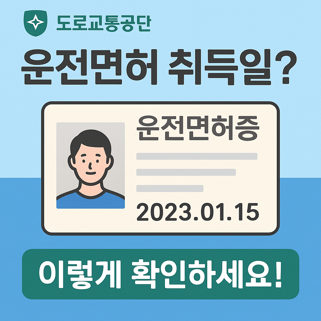운전면허 취득일 조회