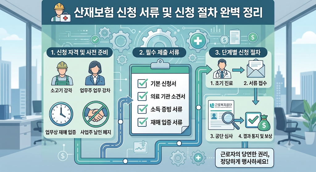 산재보험 신청 서류 및 신청 절차 완벽 정리: 신청 자격부터 승인 팁까지