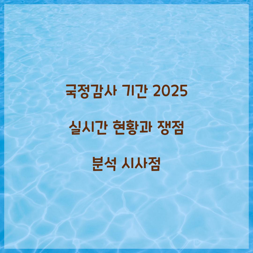 국정감사 기간 2025