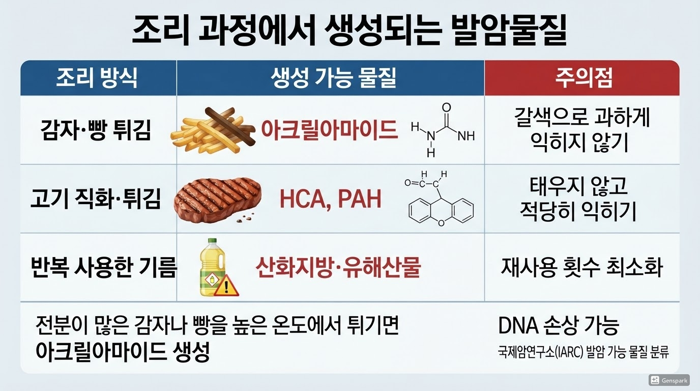 조리 과정에서 생성되는 발암물질