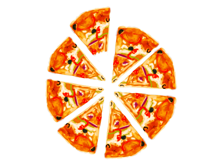 여러조각을-낸-피자한판