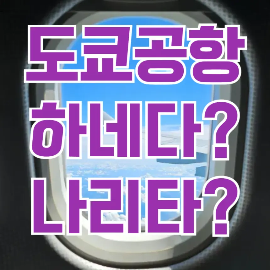 도쿄공항 하네다공항 나리타공항 비교