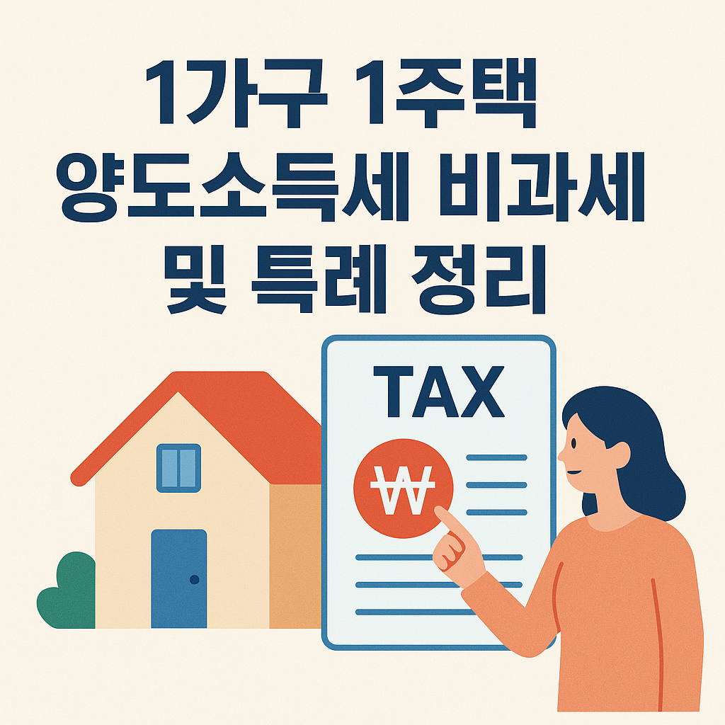 1가구 1주택 양도소득세 비과세 및 특례 정리