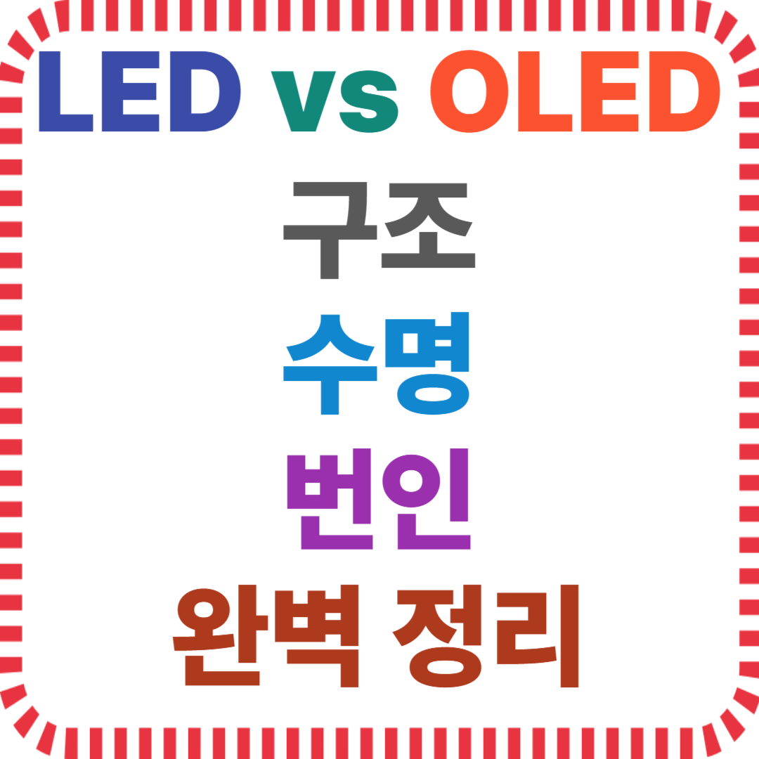 LED vs OLED 비교 &ndash; 구조 차이, 수명, 번인 현상까지 완벽 정리
