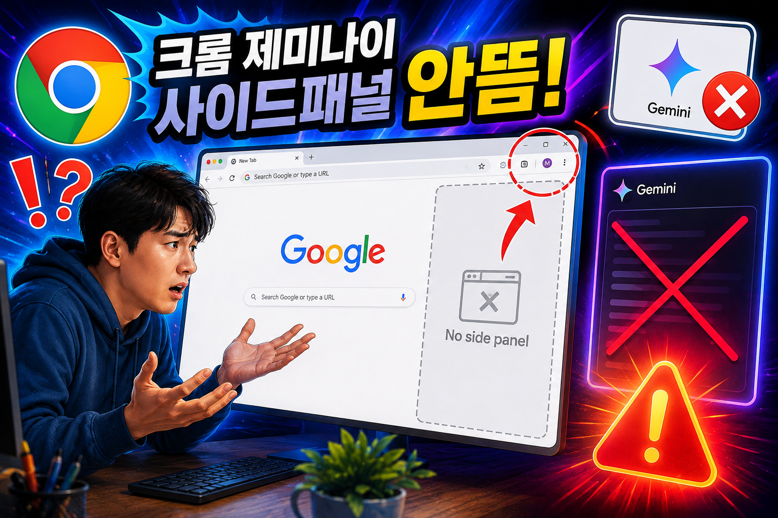 크롬 제미나이 아이콘이 안 보인다면, 열에 아홉은 이 두 가지 때문입니다
