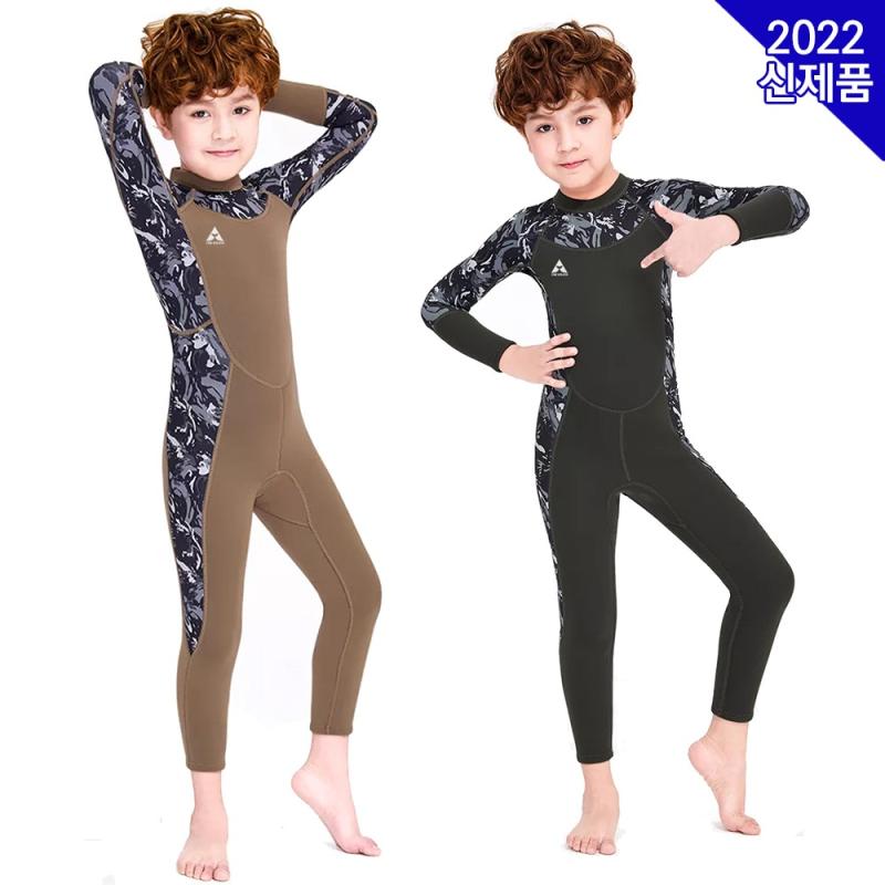 어린이 서핑 웻슈트 주니어 키즈 아동 아이 유아 물놀이 잠수복 수영복 2종