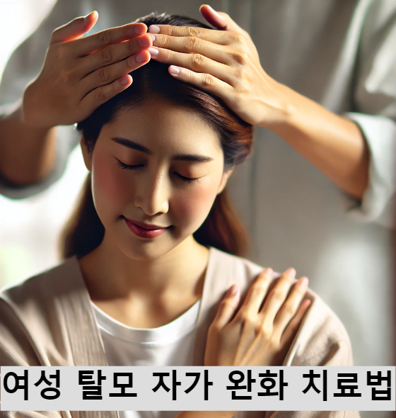 여성 탈모 자가 완화 치료법 이미지