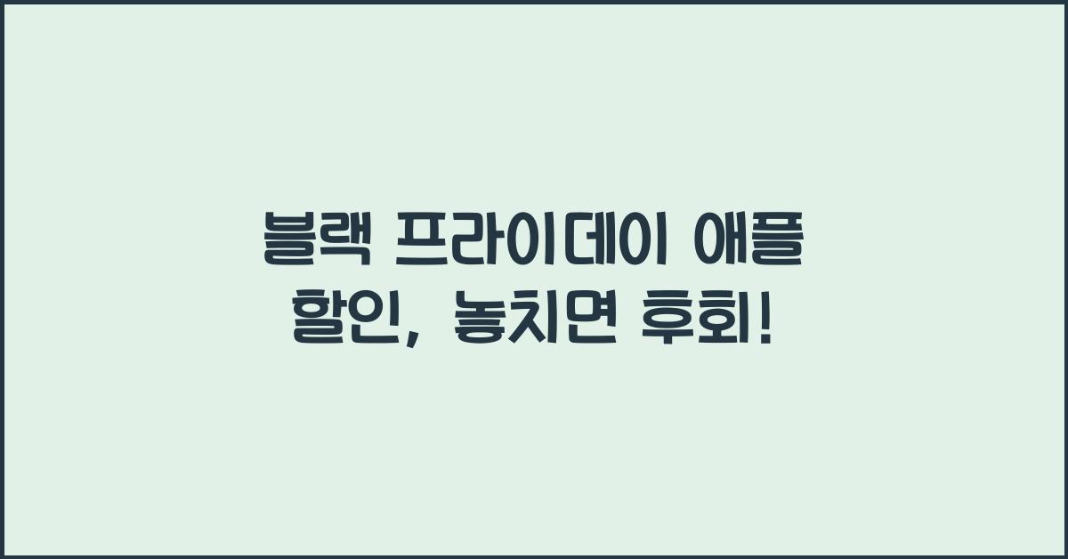 블랙 프라이데이 애플