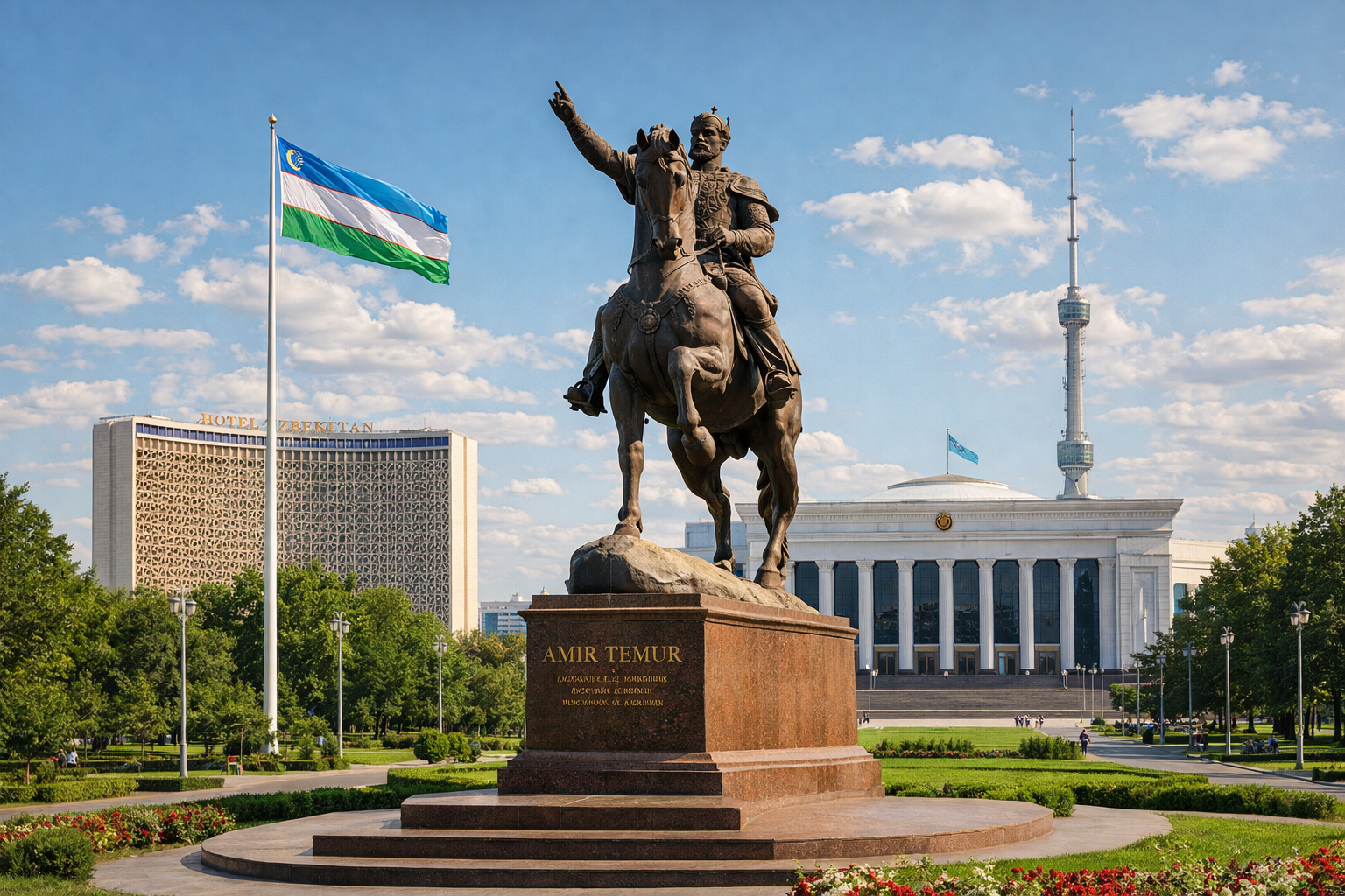 타슈켄트 아무르티무르광장 사진
