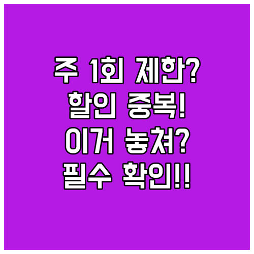ID당 주 1회 제한? 정부 할인 지..