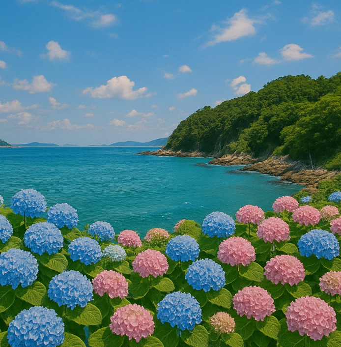 울산 여름꽃축제 장생포 수국축제 모습