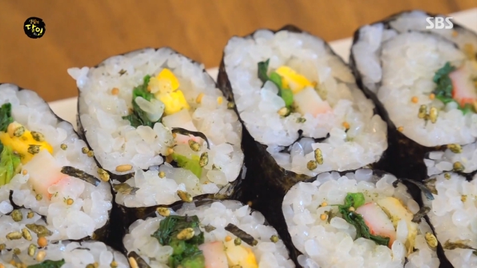 생활의달인-시금치-김초밥