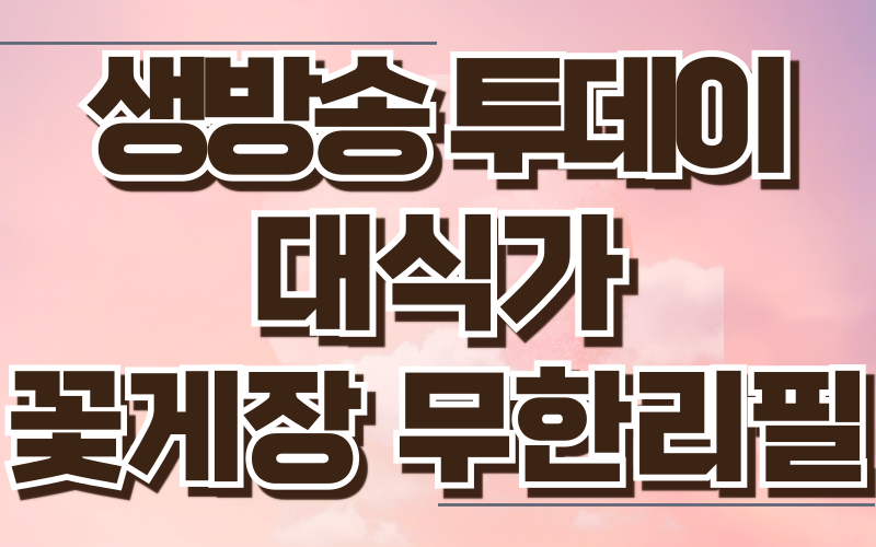 생방송 투데이 대식가 꽃게장 무한리필