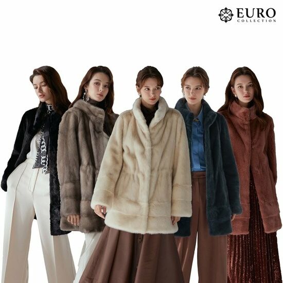 유로컬렉션 다이아 휘메일 풀스킨 밍크 코트