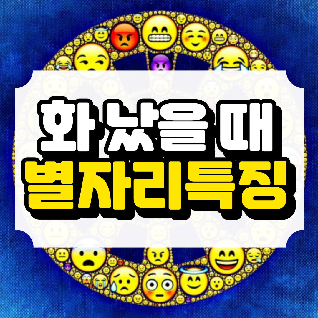 화났을 때 별자리 특징과 관련된 사진