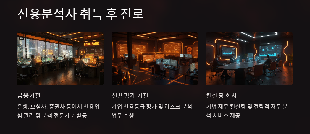 신용분석사 취득 후 진로