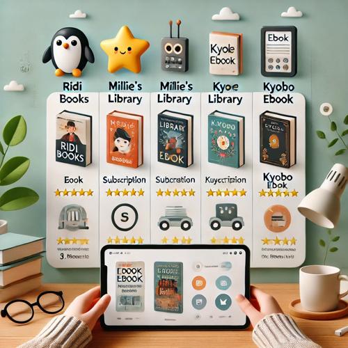 2. 독서를 도와줄 추천 앱 비교 겨울 독서를 더 풍성하게 만들어줄 앱들을 비교해봤어요: