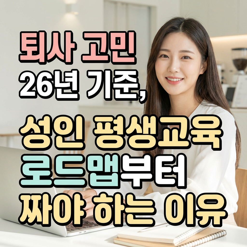 퇴사 고민 26년 기준 ｜ 성인 평생교육 로드맵부터 짜야 하는 이유