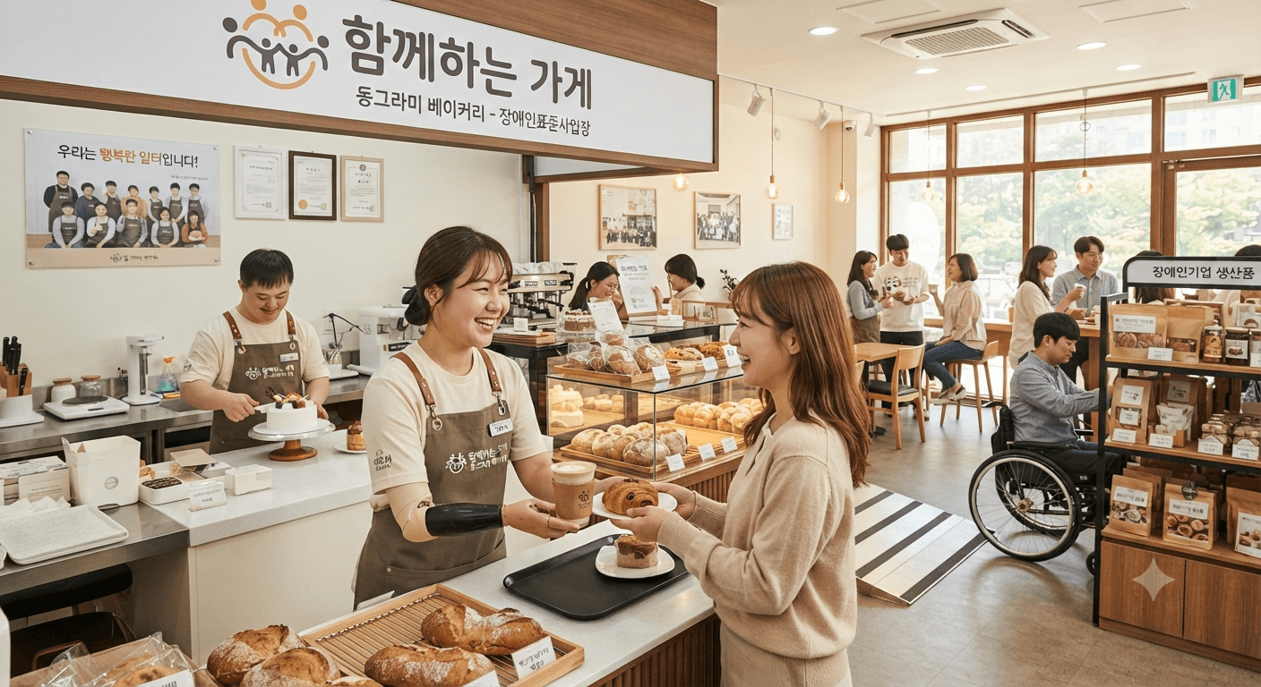 장애인기업 가게운영모습