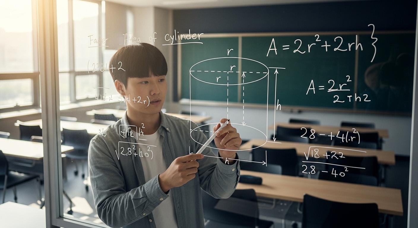 원기둥의 겉넓이 공식