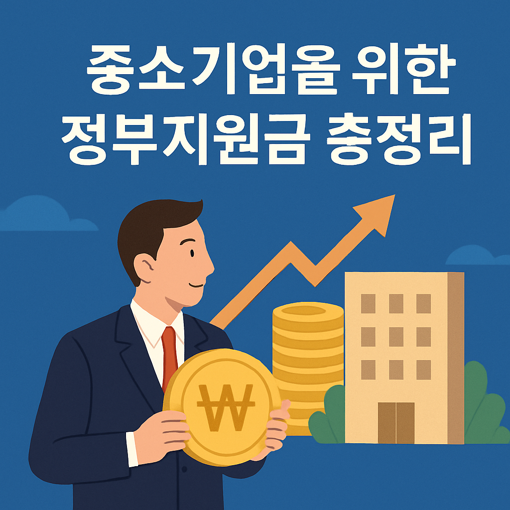 중소기업을 위한 정부지원금 포스터 이미지