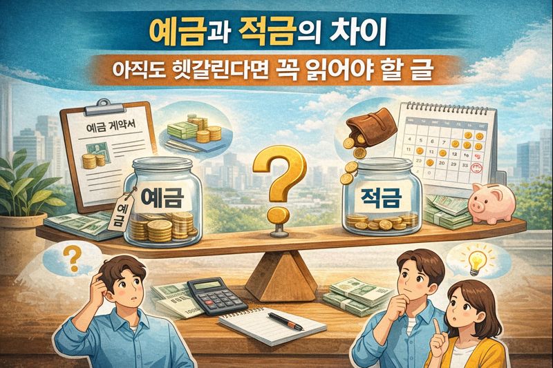 예금과 적금의 차이, 아직도 헷갈린다면 꼭 읽어야 할 글