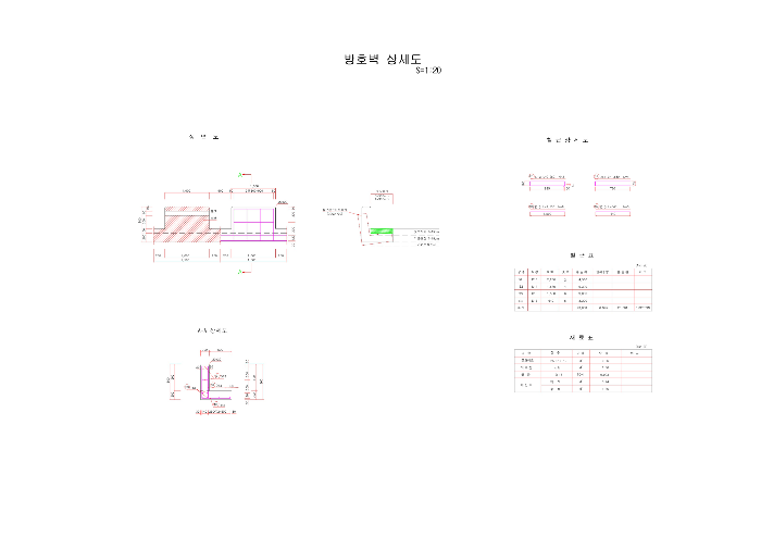 방호벽 상세도