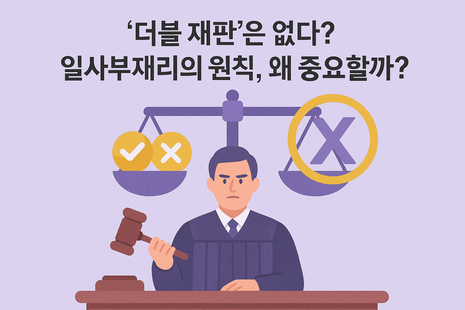 '더블 재판'은 없다? 일사부재리의 원칙, 왜 중요할까? (feat. 형사소송)