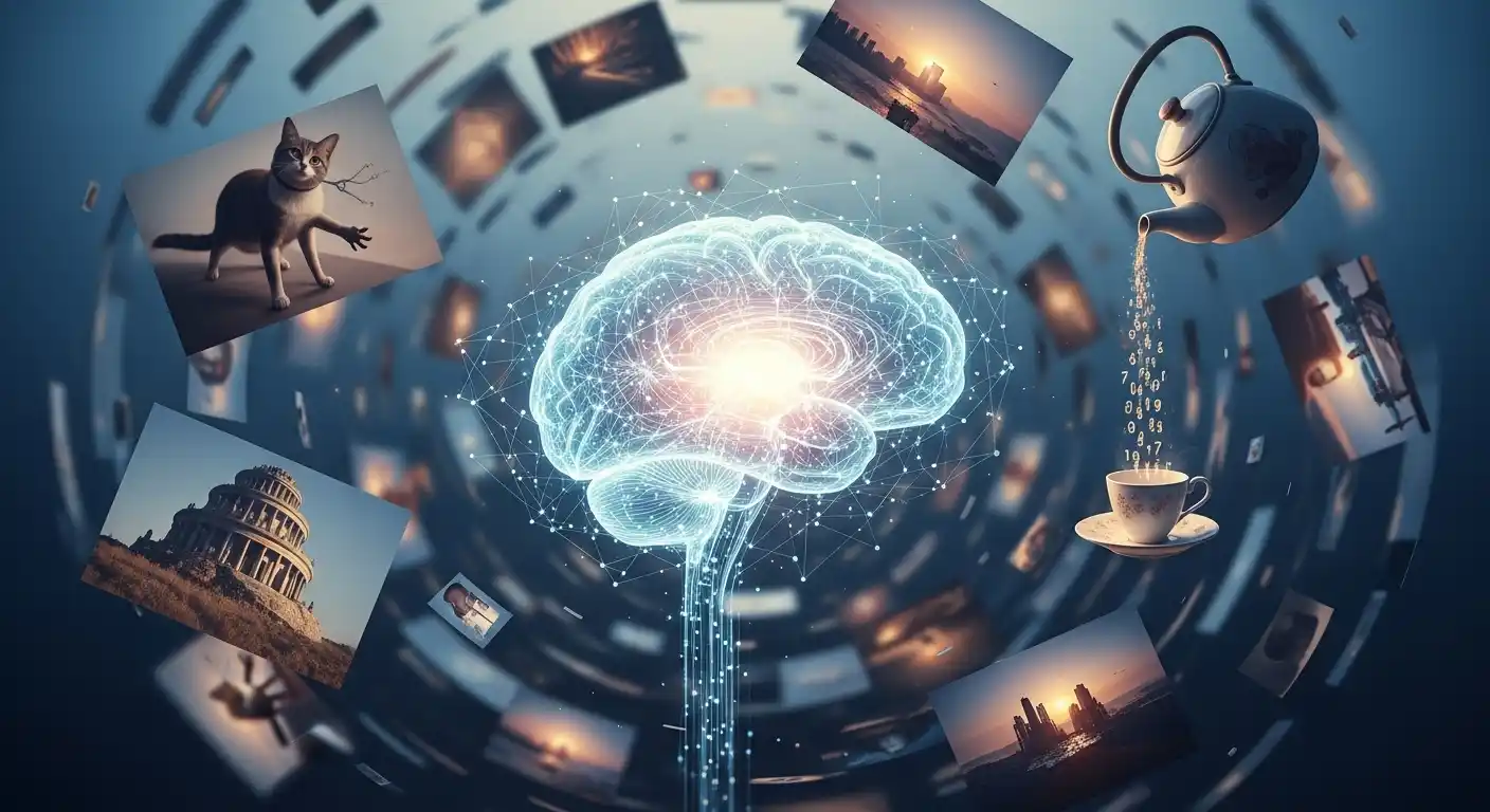 <img src="ai_data_hallucination_pattern.webp" alt="AI가 학습된 데이터만으로 오류 정보를 생성하는 환각 현상을 표현한 이미지입니다">