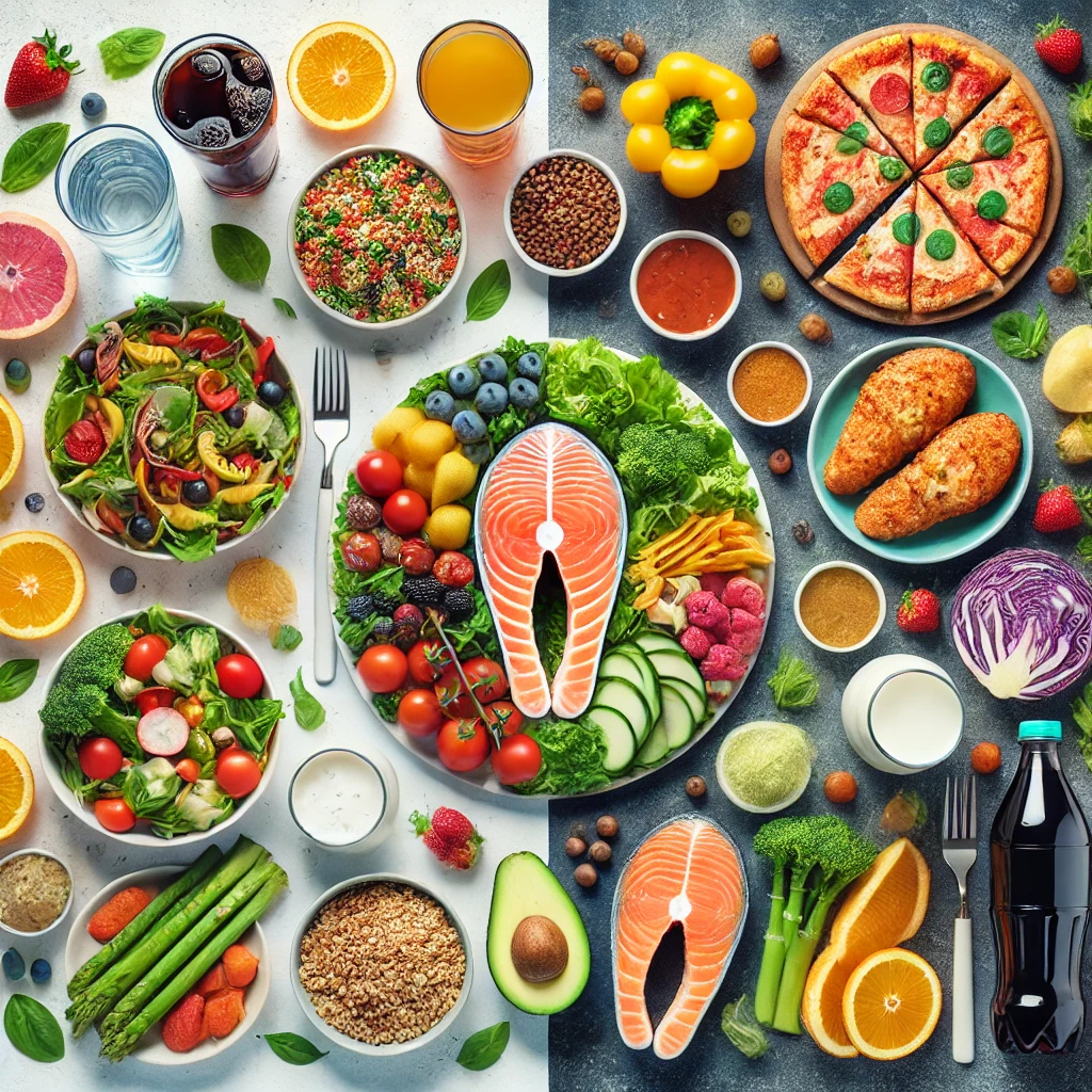 헬스푸드 vs 일반식에 관한 사진