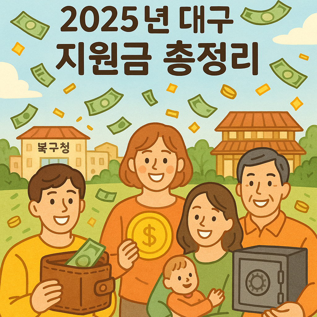 대구광역시 북구 지원금 총정리 (2025년 7월) 소비쿠폰부터 청년 월세까지 신청방법 한눈에!