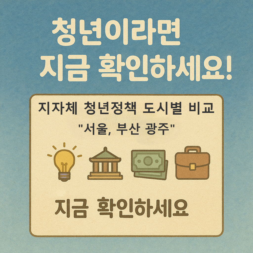 청년정책 도시 별 비교