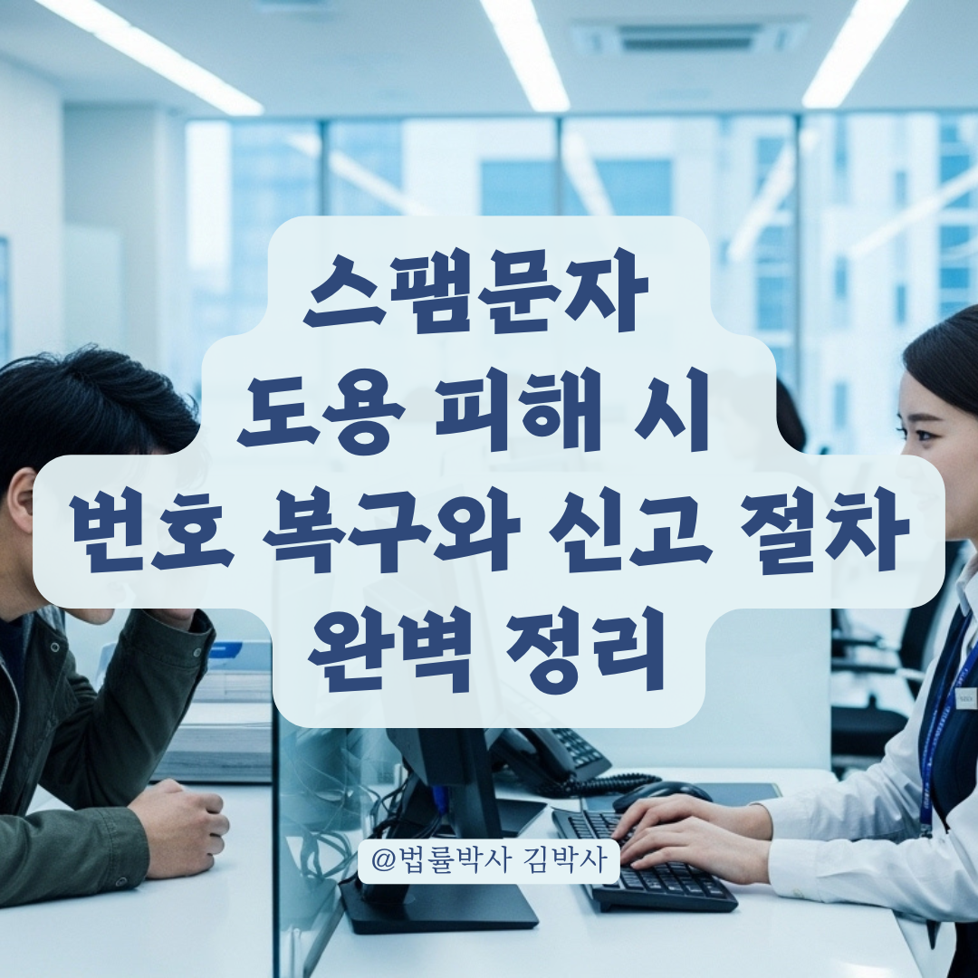 스팸 문자 도용으로 번호 정지됐다면, 억울한 피해자가 취할 수 있는 조치 총정리.