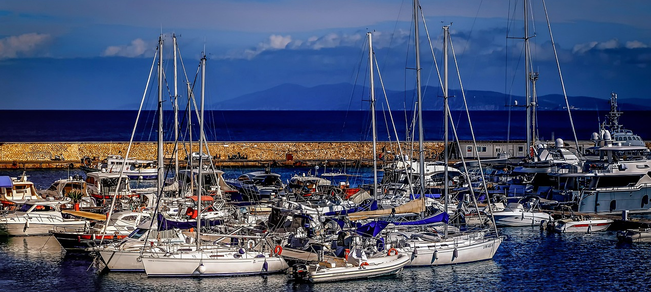 하늘 보트 바다