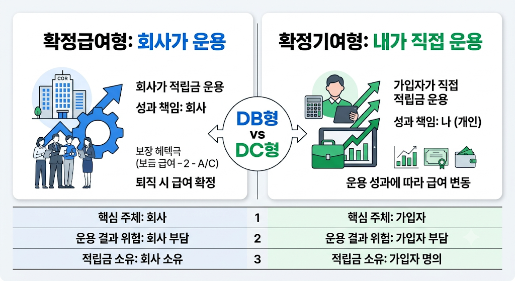 퇴직금의 DB형과 DC형의 차이점