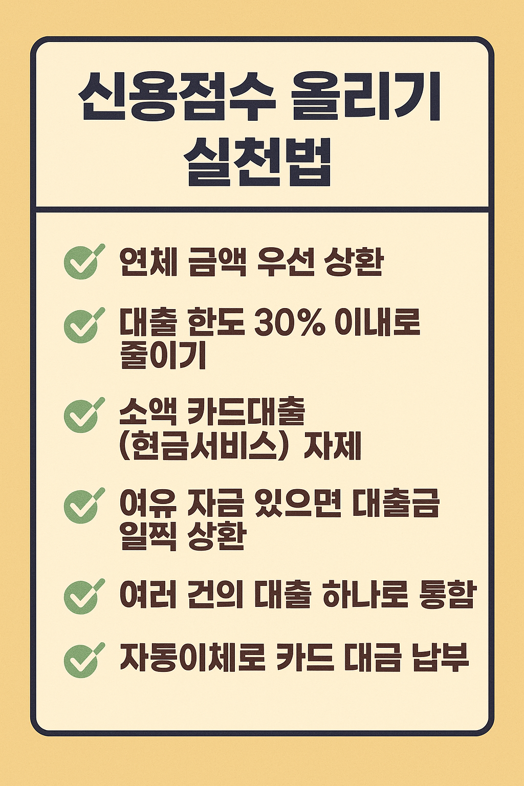 신용점수 구조는 이렇게 되어 있습니다
