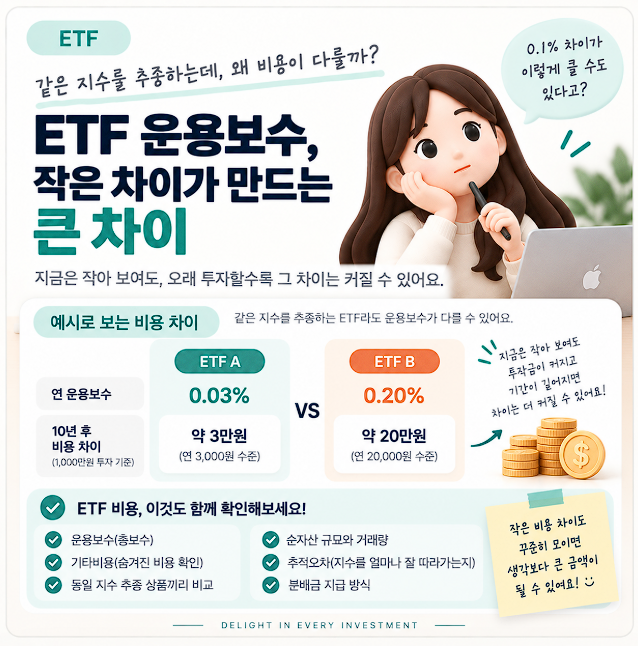 ETF 운용보수란? ETF 투자할 때 비용을 확인해야 하는 이유