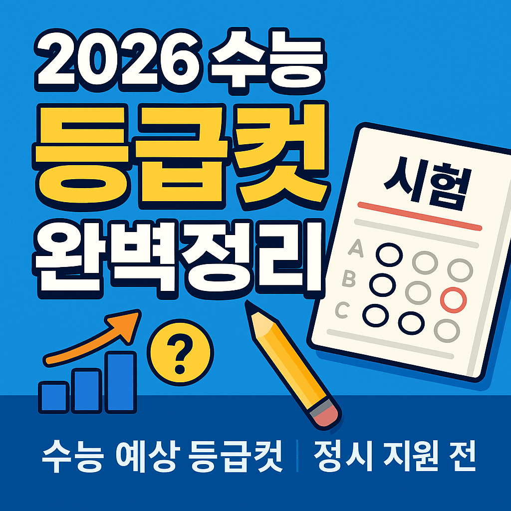 2026년 수능 등급컷 예상 총정리