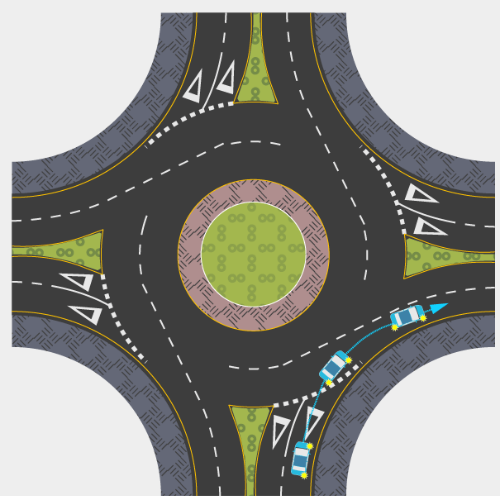 회전교차로 우회전할 때 그림