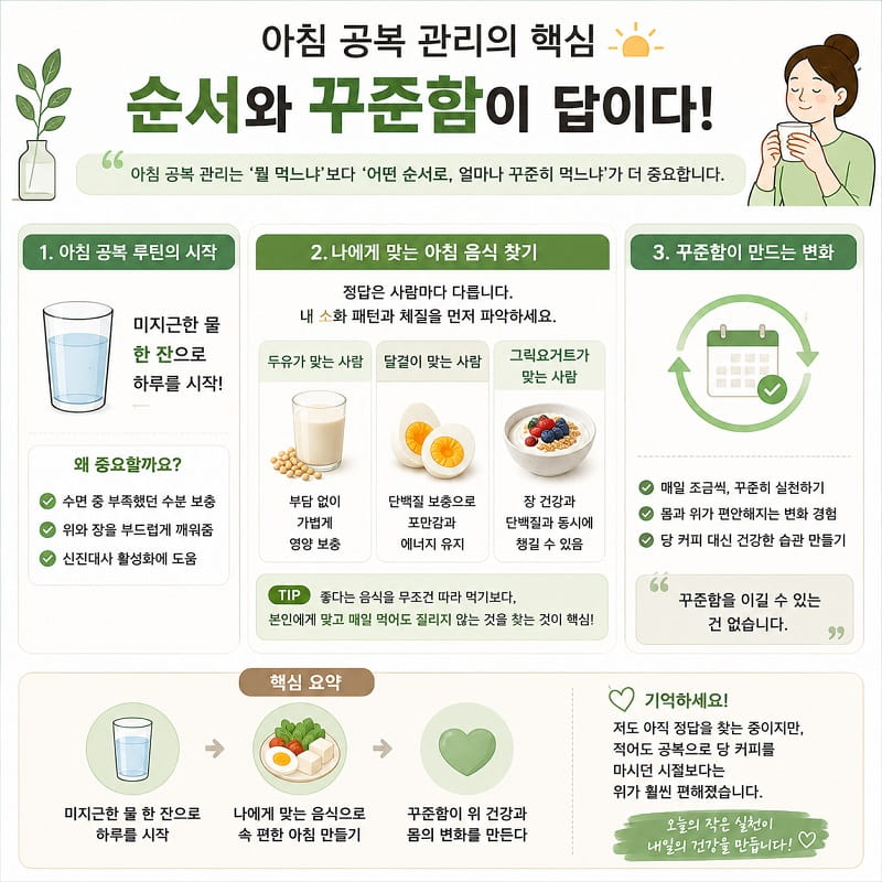아침 공복 습관