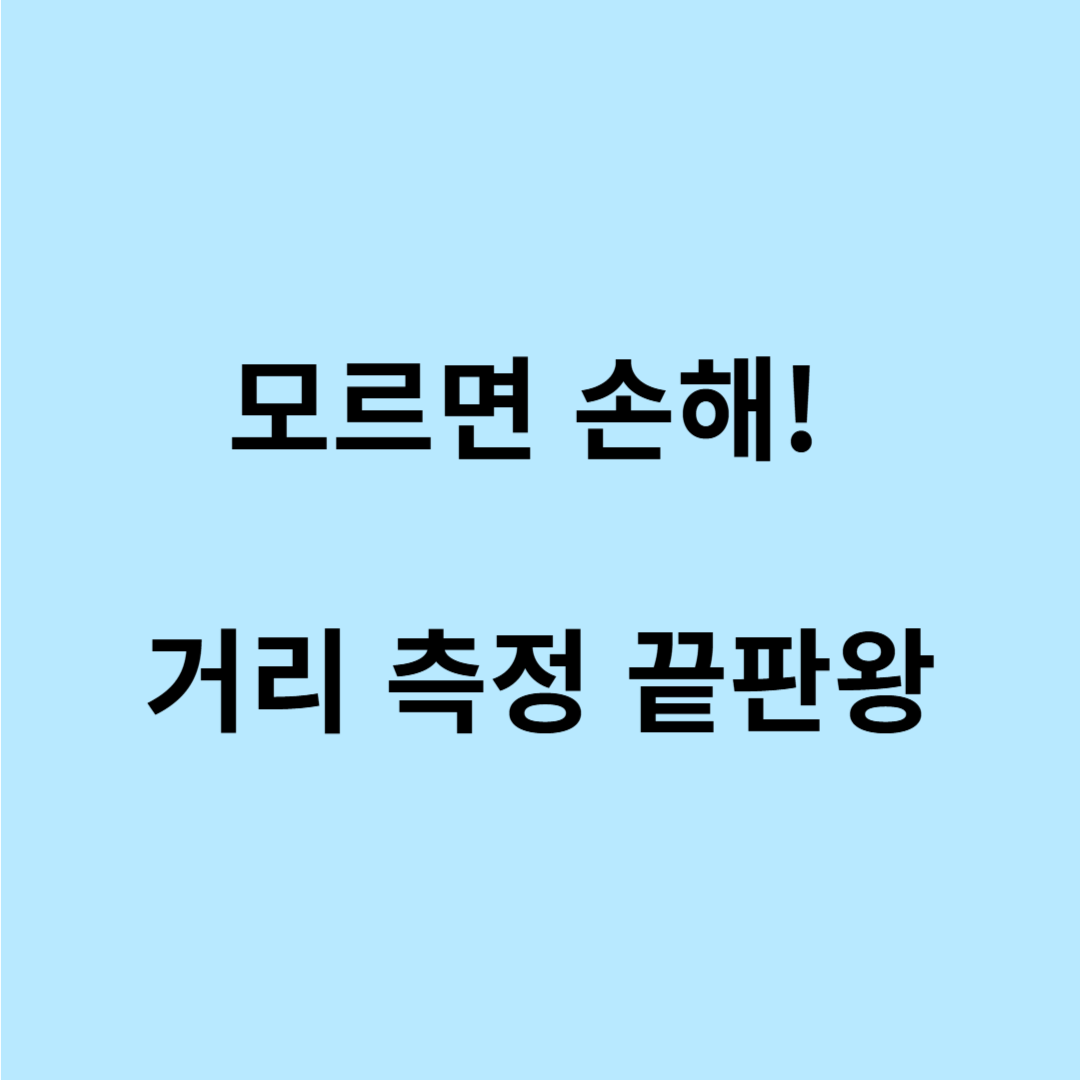네이버 지도 거리 측정법