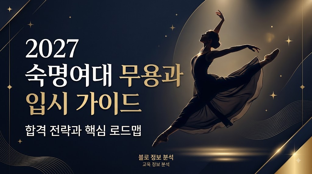 2027학년도 숙명여자대학교 무용과 입시 가이드: 합격 전략과 핵심 로드맵
