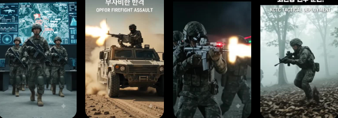 육군과학화전투훈련단(KCTC) 전갈부대의 마일즈 장비 교전 훈련 모습