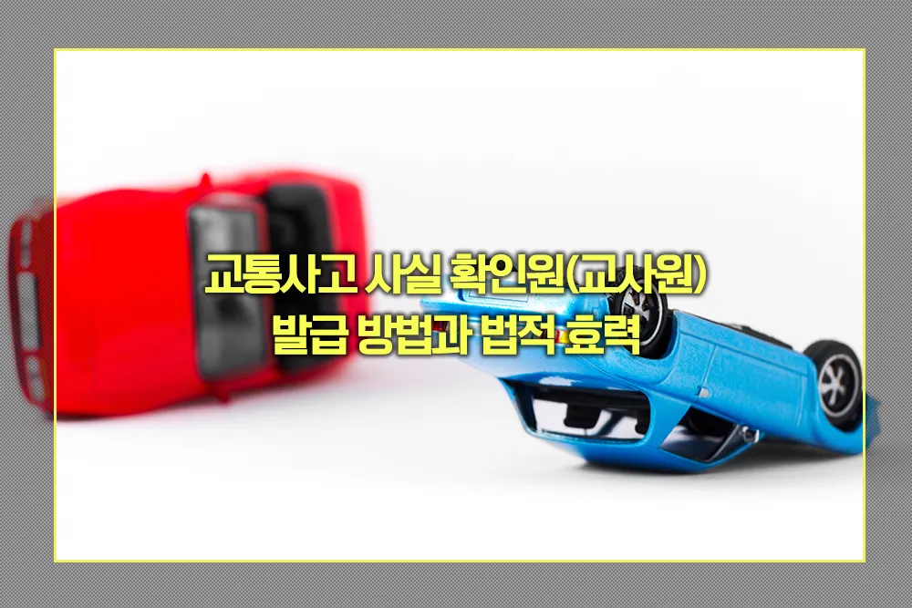 교통사고 사실 확인원 발급방법 법적효력