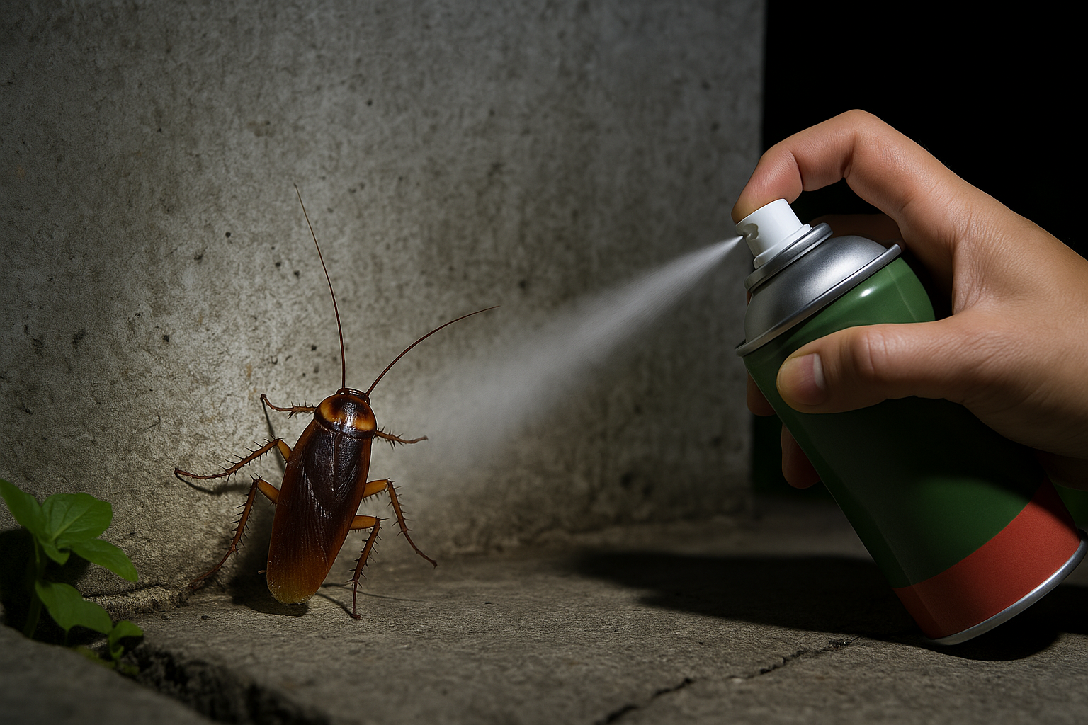 바퀴벌레 퇴치 스프레이 사용 사진