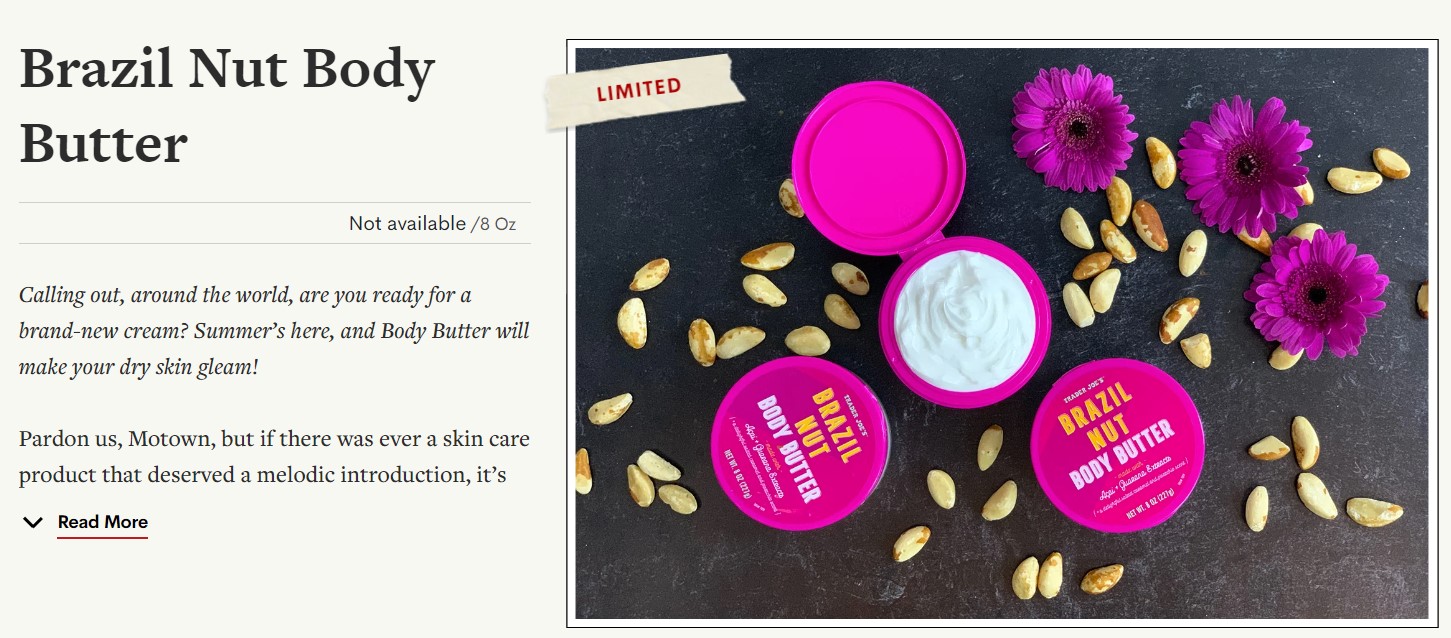 트레이더조 브라질넛 바디버터