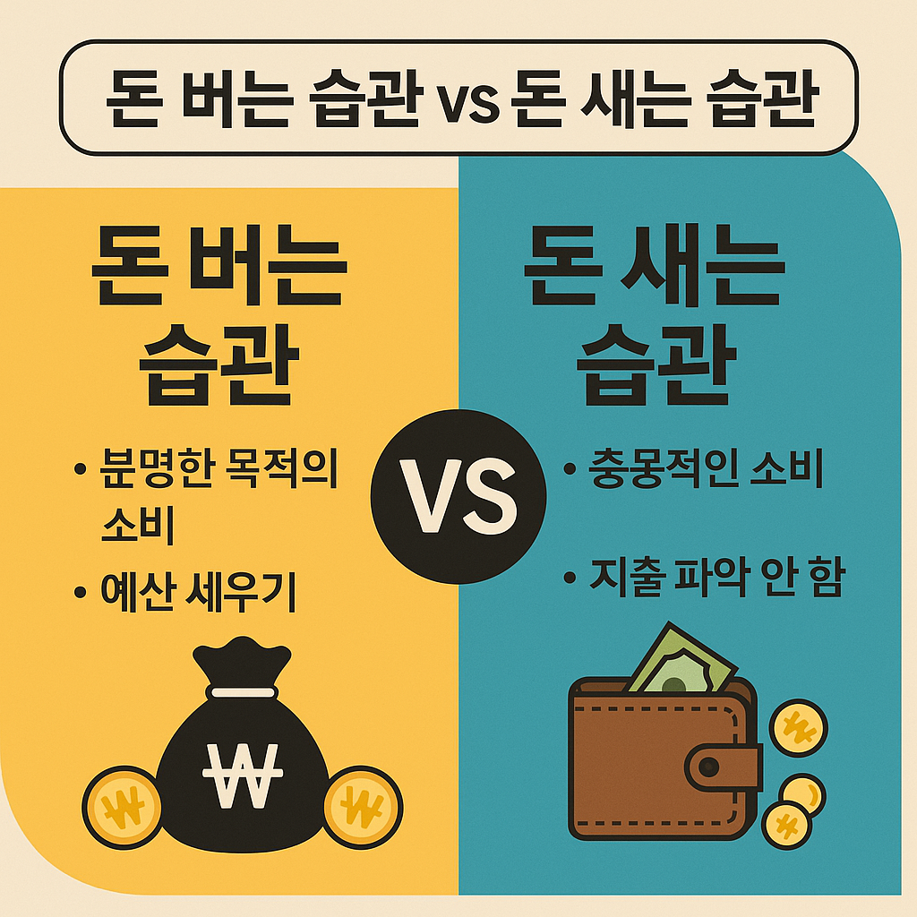 돈 버는 습관 vs 돈 새는 습관 &mdash; 
당신의 재정습관은 어느 쪽인가?