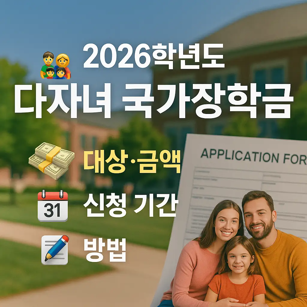 &zwj;&zwj;&zwj; 다자녀 국가장학금 지원 대상과 자격 조건